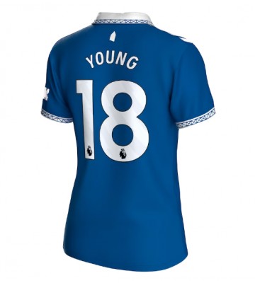 Maillot de foot Everton Ashley Young #18 Domicile Femmes 2023-24 Manches Courte